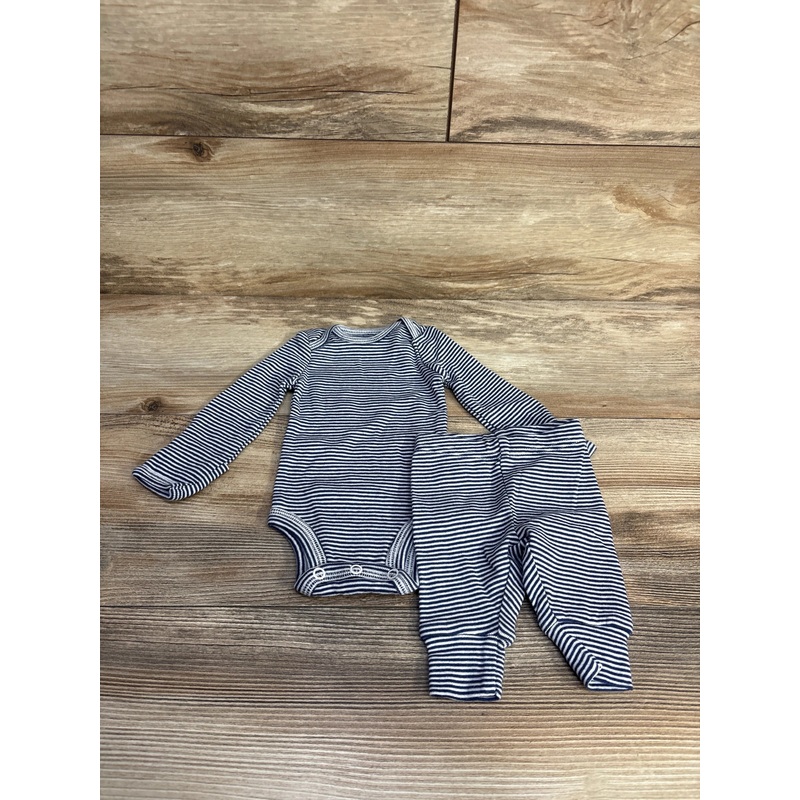 Just One You 2pc Striped Bodysuit & Pants Navy sz Newborn Navy Newborn