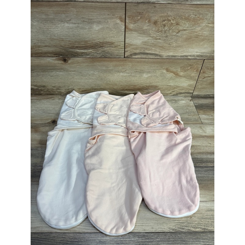 KeaBabies 3pk Soothe Zippy Swaddles Wrap Pink sz 0-3m Pink