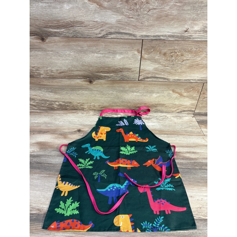 Kids Cartoon Dinosaur Apron, Green