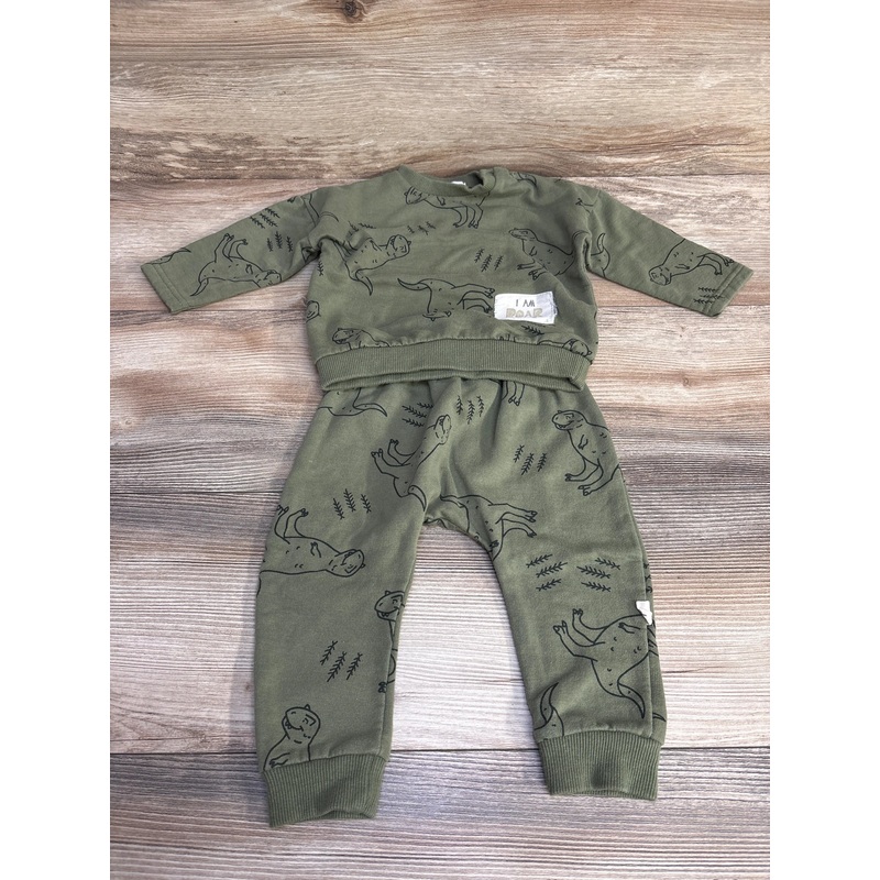 Kit + Pearl 2pc Sweatshirt & Joggers Green sz 6-9m Green 6m