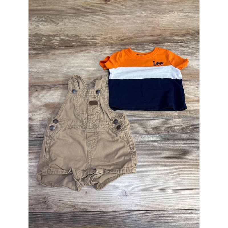 Lee 2pc Shirt & Shortall Orange sz 3-6m Multicolor 3m
