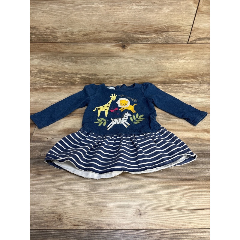 Mudpie Animal Parade Dress Blue sz 12-18m Blue 12m