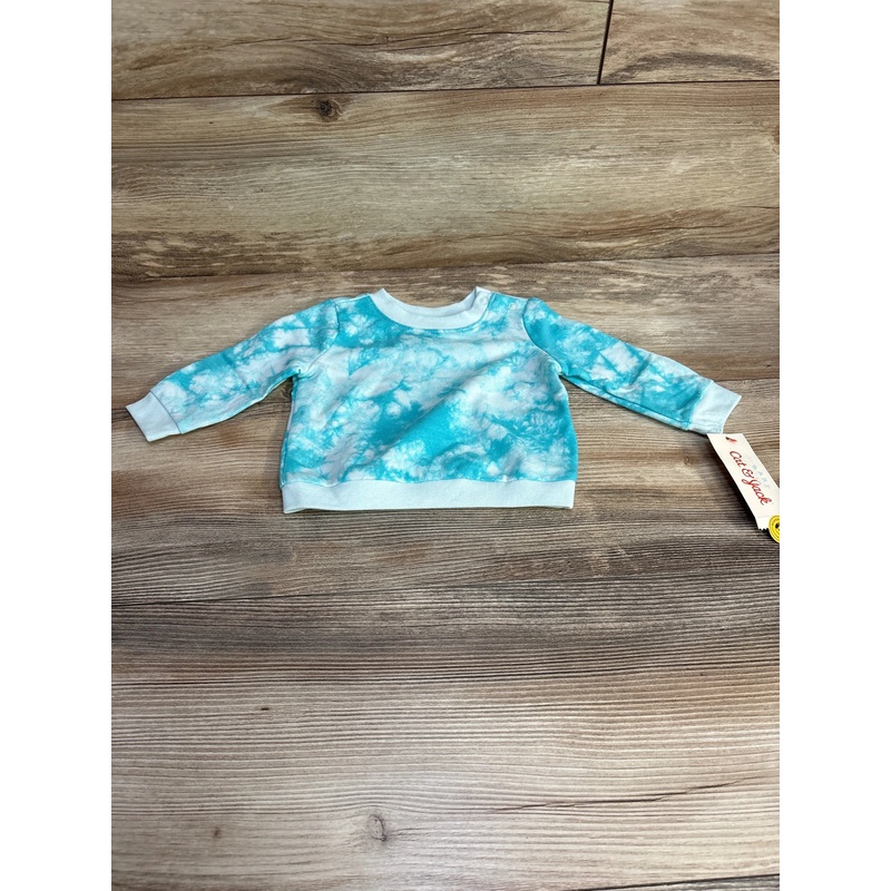 NEW Cat & Jack Tie-Dye Sweatshirt Blue sz 0-3m Blue Newborn