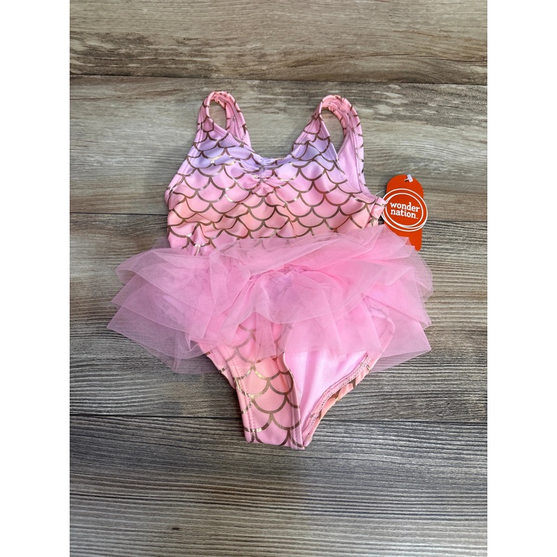 NEW Wonder Nation 1pc Tutu Swimsuit Pink sz 12m Pink 12m