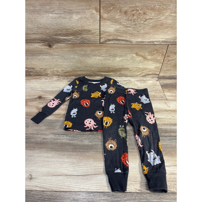 Old Navy 2pc Monster Pajama Set Grey sz 18-24m Grey 18m