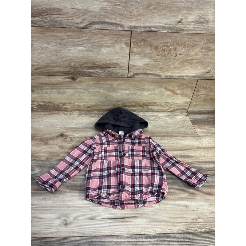 Old Navy Hooded Flannel Pink sz 18-24m Pink 18m