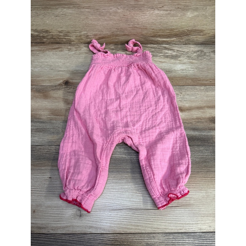 Old Navy Smocked Clip Dot Romper Pink sz 6-12m Pink 6m