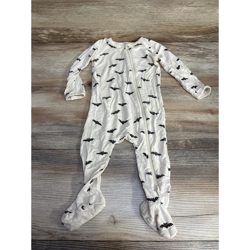 Quincy Mae Bats Footie Cream sz 6-12m White 6m