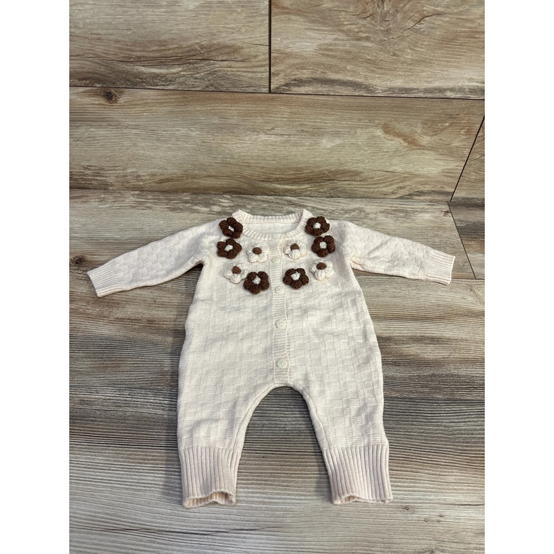 Shein Floral Coverall Ivory sz 1-3m Ivory Newborn