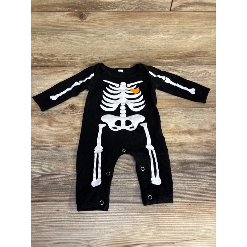 Skeleton Coverall Black sz 0-3m Black Newborn