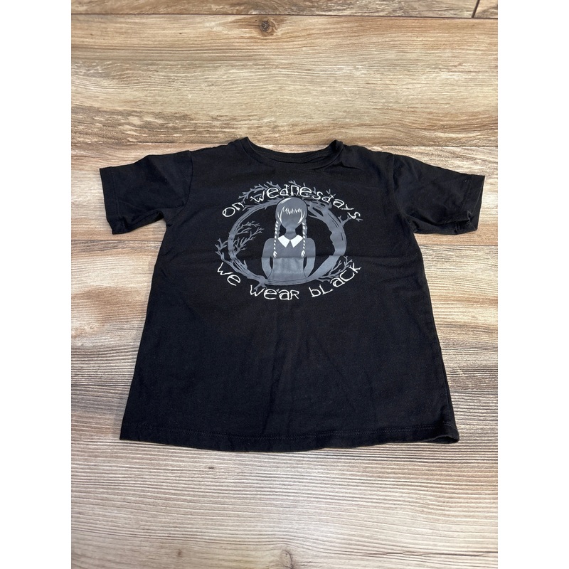 Wednesday Graphic T-Shirt Black sz 4-5T Black 4T