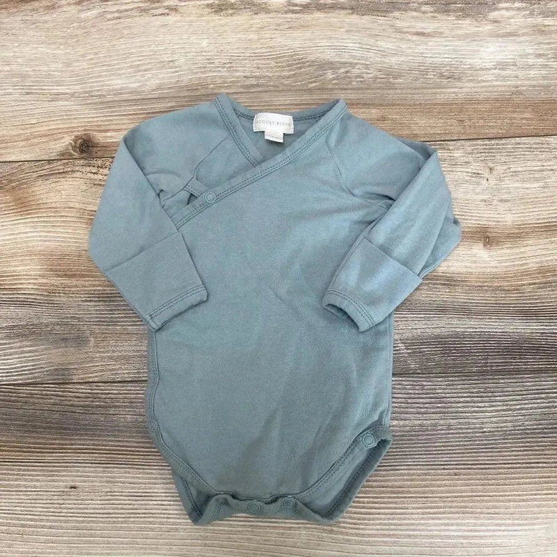 August River Kimono Bodysuit sz 6-9m Sage 6-9m Used