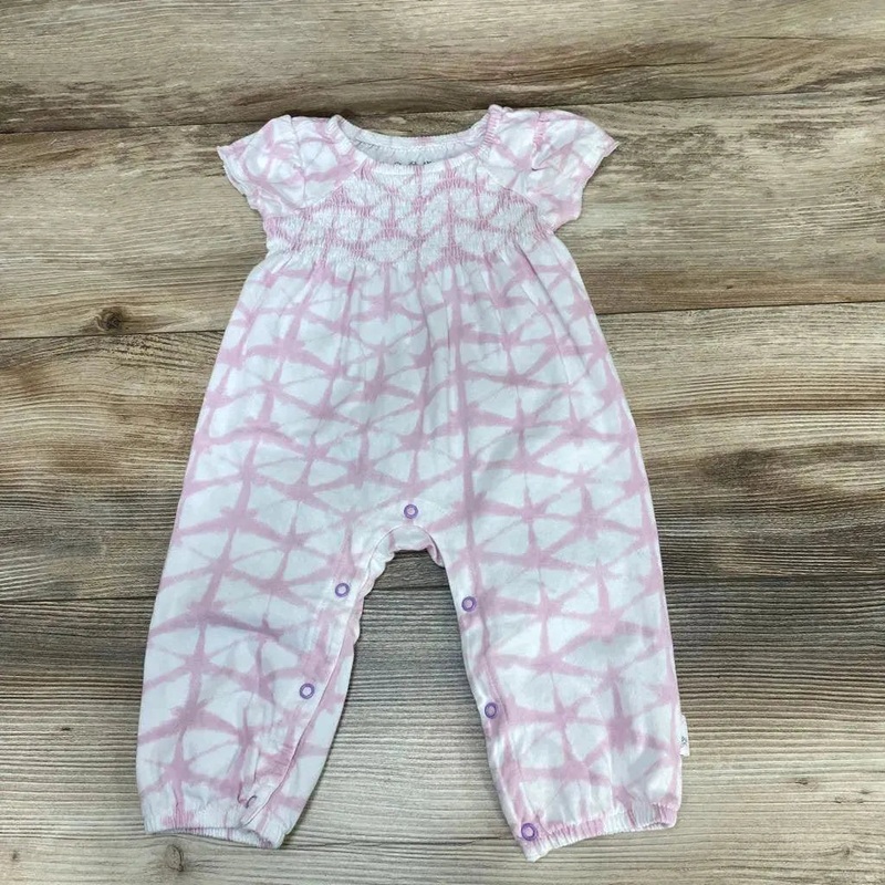 Burt’s Bees Baby Smocked Romper sz 0-3M Pink 0-3M Used