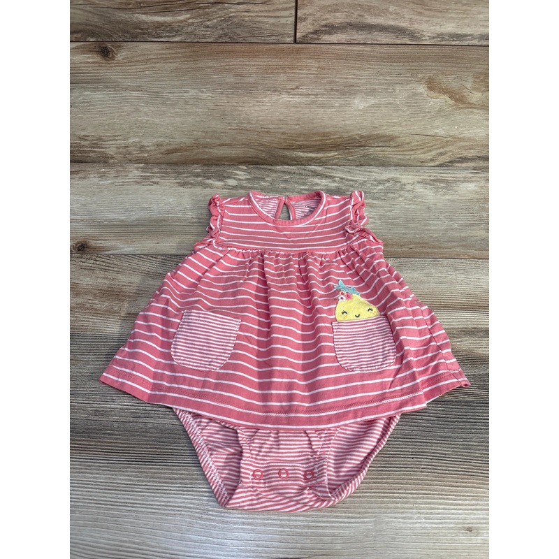 Carter’s Striped Bodysuit Dress Pink sz 18m Pink 18m