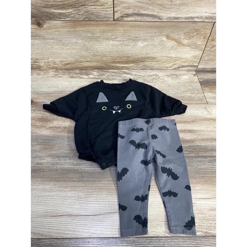 Cat & Jack Bat Romper & Leggings Black sz 0-3m Black Newborn