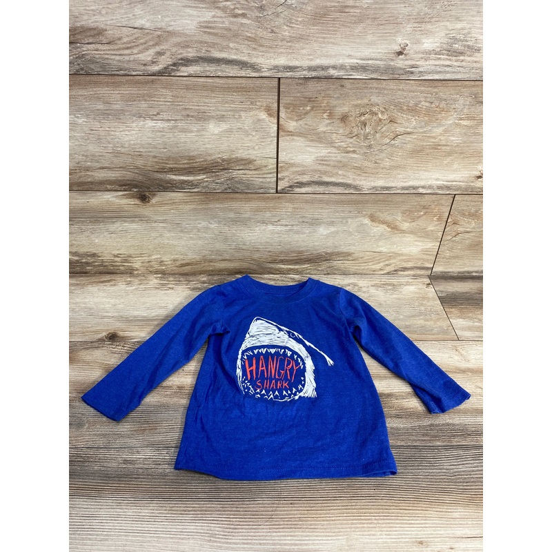 Cat & Jack Hungry Shark Shirt Blue sz 2T Blue 2T