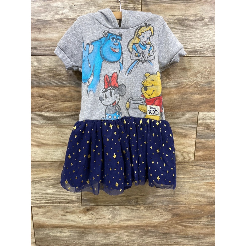Disney 100 Character Dress Grey sz 4/5T Grey 4T