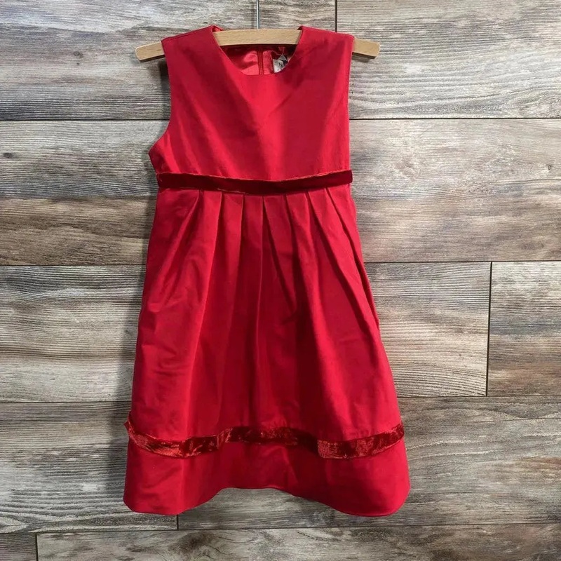 Helena Sleeveless Pleated Dress sz 5T Red 5T Used
