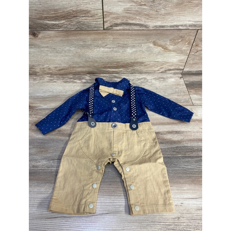 HeMarlsle Suspender Romper Blue sz 0-3m Blue Newborn