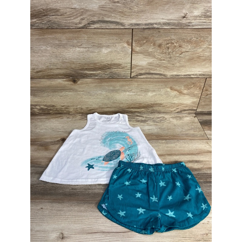 Just One You 2pc Seahorse Pajama set White sz 2T White 2T