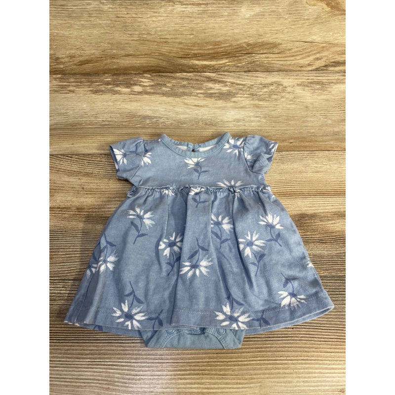 Just One You Floral Bodysuit Dress Blue sz Newborn Blue Newborn