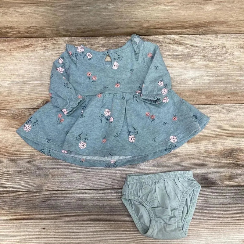 Just One You Floral Dress & Bloomers sz NB Green NB Used