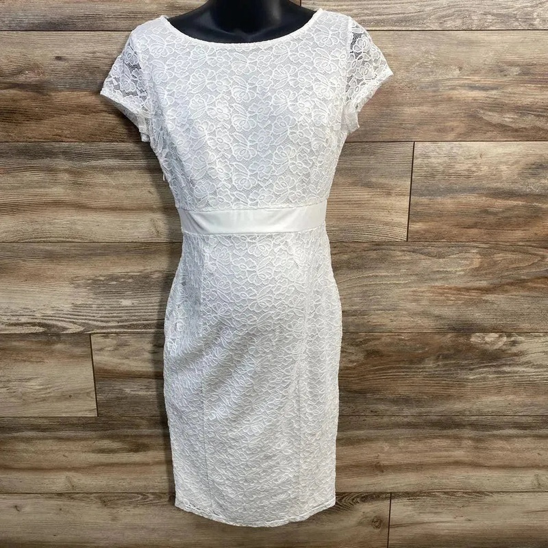 Kimi+Kai Maternity “Lyanna” Lace Bodycon Bridal Dress sz XS White XS Used