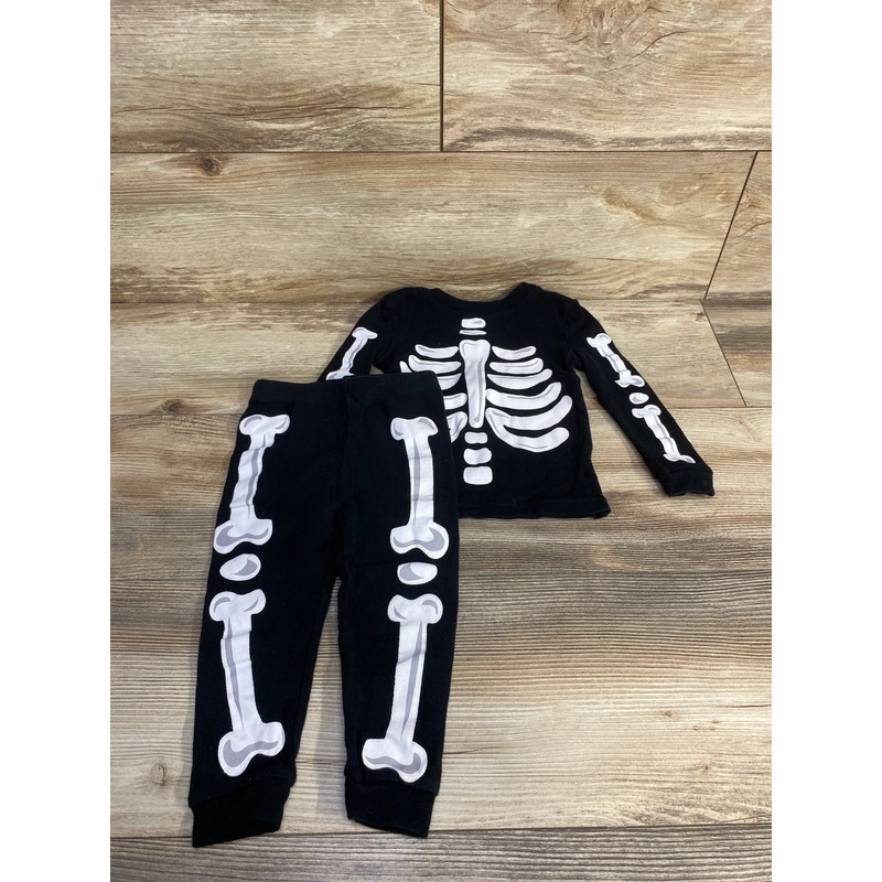 Komar Kids 2pc Skeleton Pajama Set Black sz 2T Black 2T