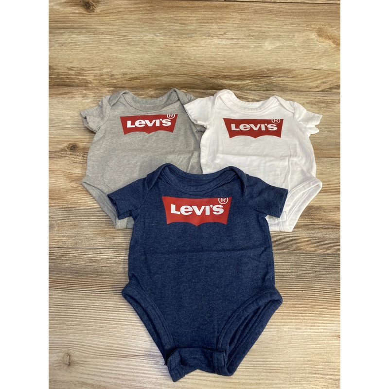 Levi’s 3pk Bodysuits sz 3m Multicolor 3m