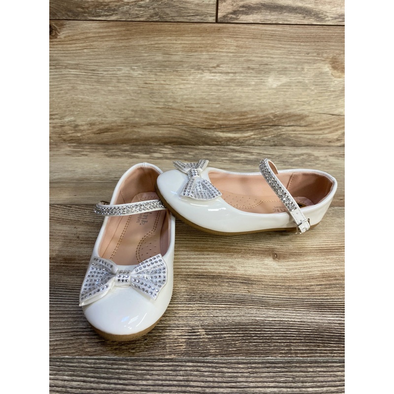 Link Embellished Patent White Dress Shoes sz 12c