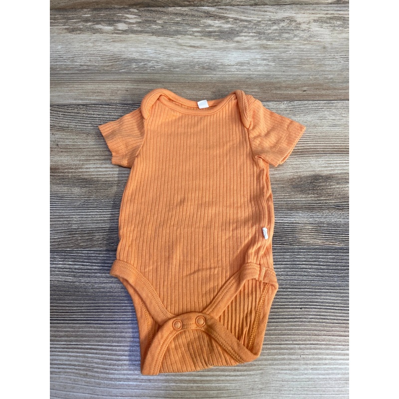 Mori Ribbed Bodysuit Orange sz Newborn Orange Newborn