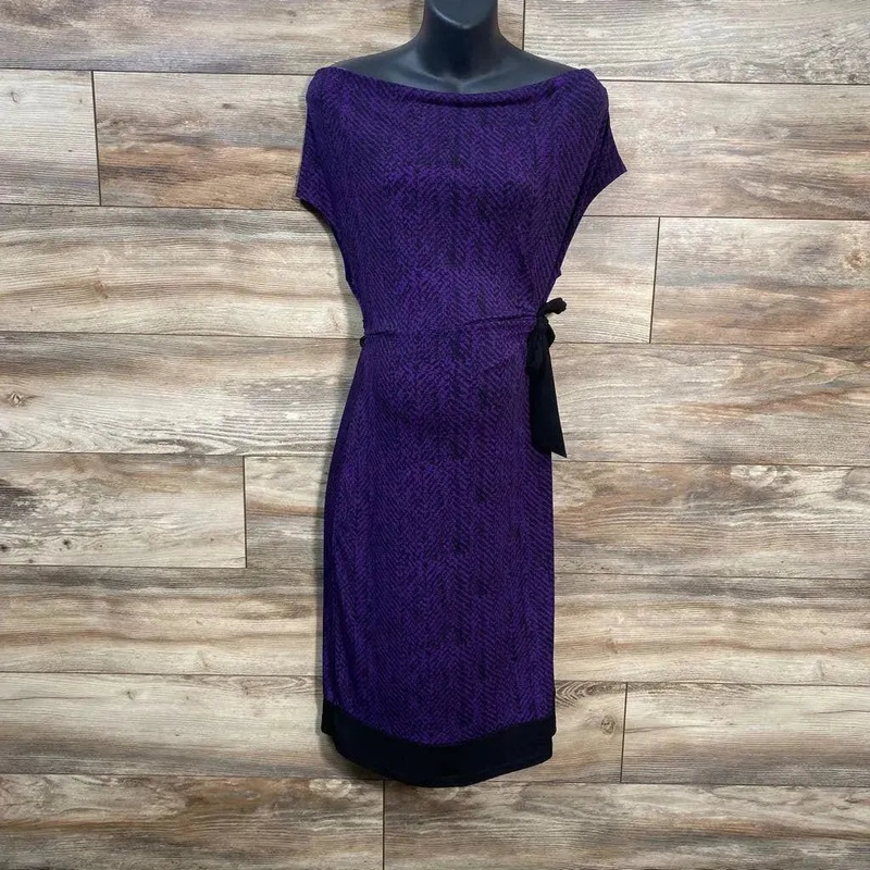 Motherhood Maternity Waist Tie Dress sz Medium Purple Medium Used