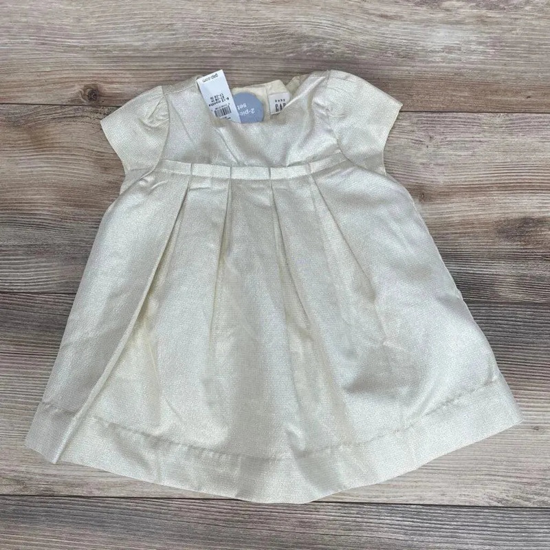 NEW BabyGap Dress & Bloomers sz 6-12m Gold 6-12M New