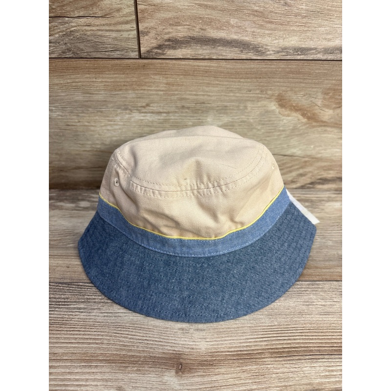 NEW Cat & Jack Boys’ Chambray Bucket Hat Beige/Blue sz 12-24m
