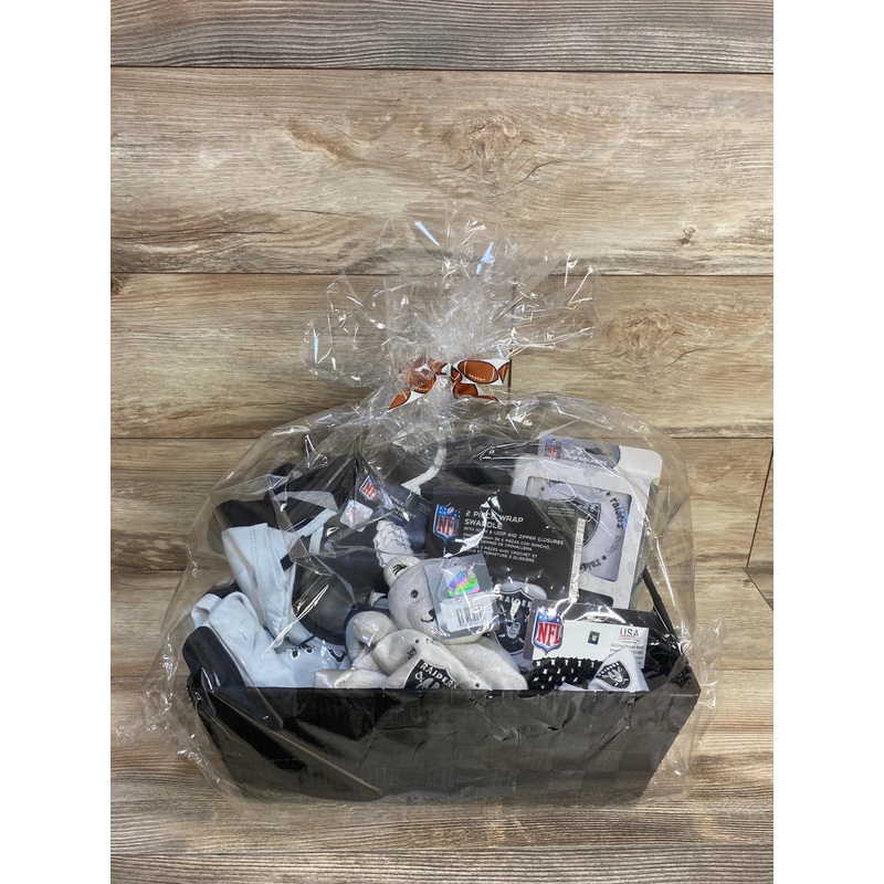 NEW Las Vegas Raiders Baby Gift Basket, 0-3m