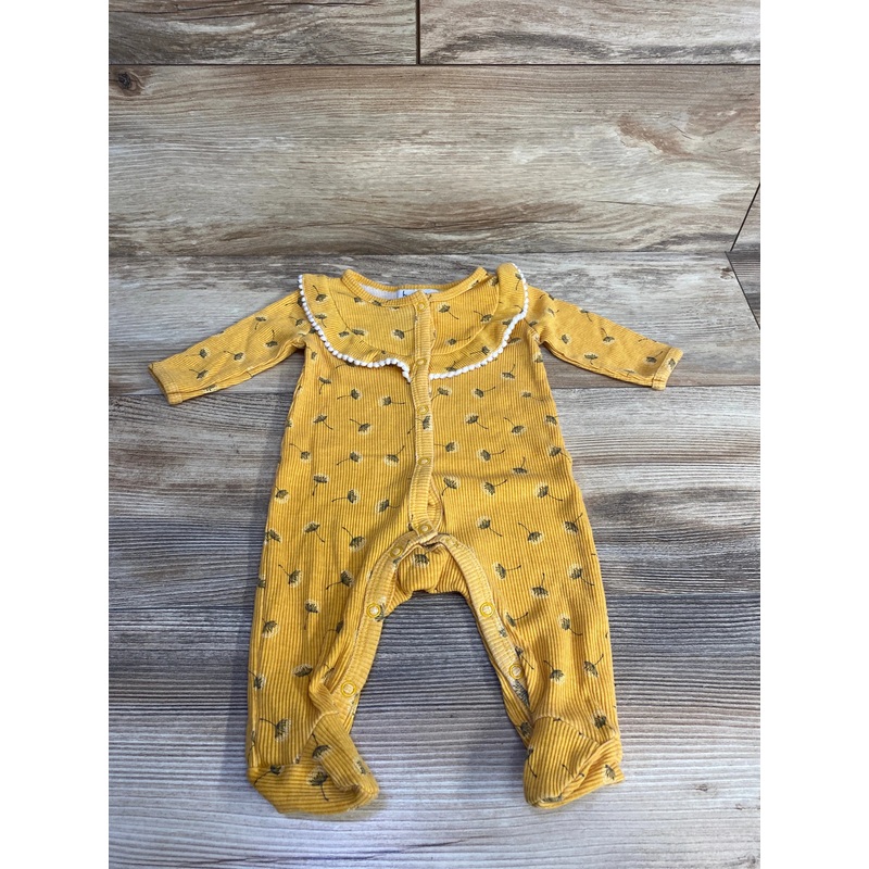 Nicole Miller Ribbed Footed Coverall Gold sz 0-3m Gold Newborn