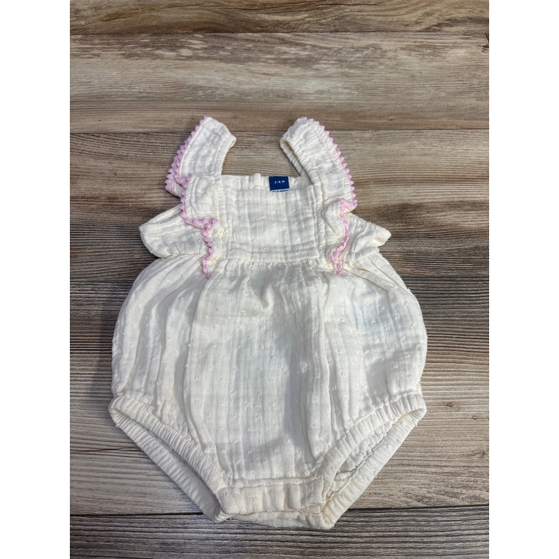 Old Navy Swiss Dot Romper Cream sz 3-6m Cream 3m
