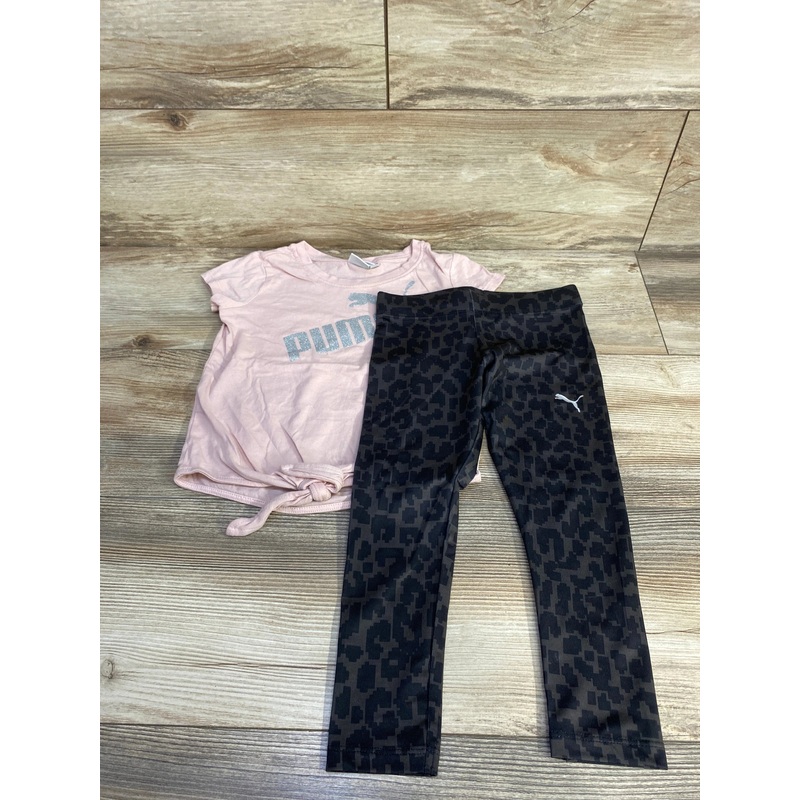 Puma 2pc Shirt & Leggings Pink sz 4T Pink 4T