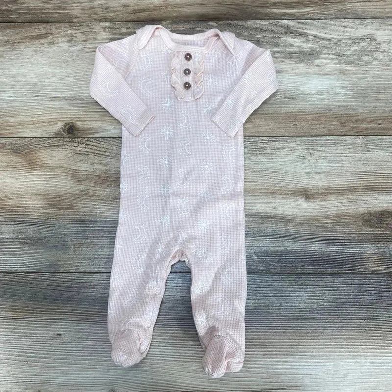 Rabbit Moon Footed Coverall sz 0-3m Pink 0-3m Used
