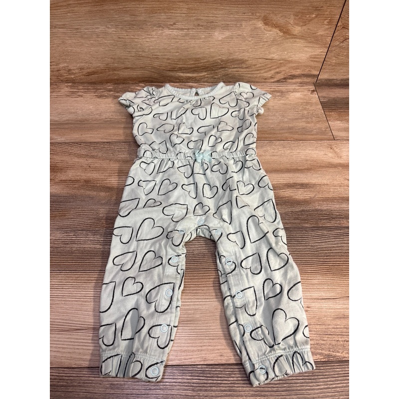 Simple Joys Heart Print Romper Blue sz 12m Blue 12m