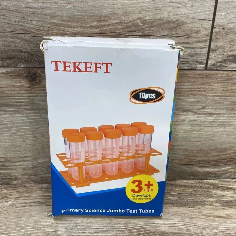 TEKEFT Primary Science Jumbo Test Tubes 10pcs sz3Y+ Orange 3Y+ Used