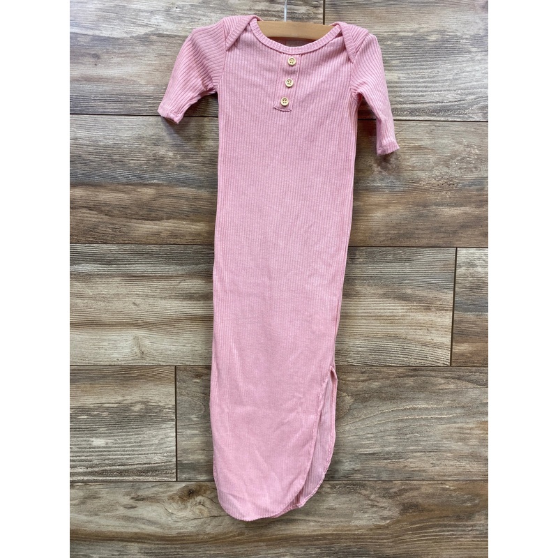 Toby Ribbed Gown Pink sz 0-3m Pink Newborn