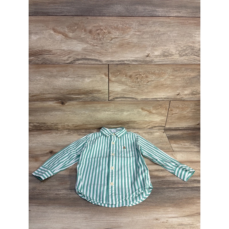 Baby Gap Striped Button-Up Shirt Green sz 3T Green 3T