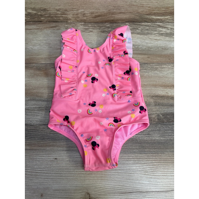 Baby Gap x Disney 1pc Minnie Mouse Ruffle Swimsuit Pink sz 3T Pink 3T