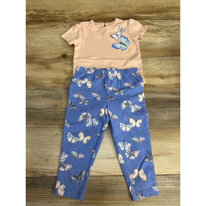 Carter’s 2pc Butterfly Bodysuit & Leggings Pink sz 12m Pink 12m