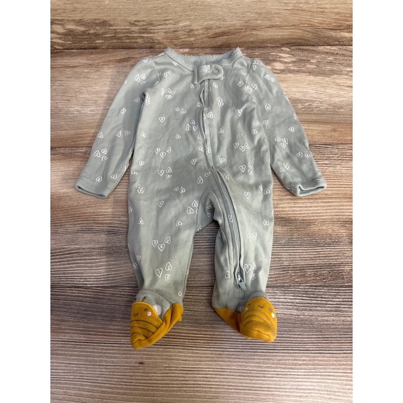 Carter’s Heart Print Sleeper Green sz Newborn Green Newborn