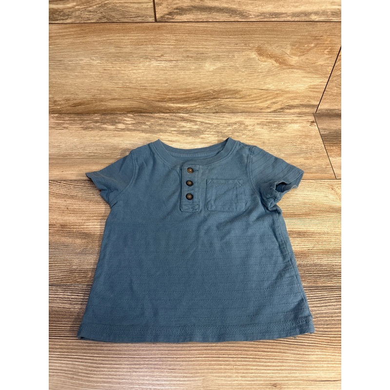 Cat & Jack Henley Pocket Shirt Blue sz 18m Blue 18m
