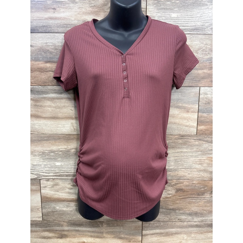 Emma’s Expressions Ruched Shirt Pink sz Medium Pink Maternity Medium