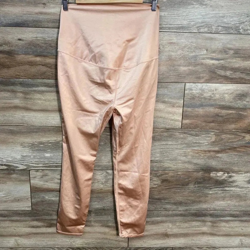 Fabletics High Waisted Maternity Leggings sz Large Pink Large Used