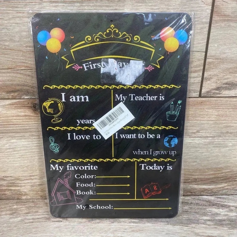 First Day of School Photo Prop Chalkboard Black 11.7″ x 7.8″ Used